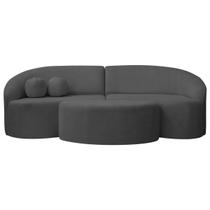 Sofá Orgânico Palermo 4 Lugares 210cm + Puff Bouclê - SOFA STORE