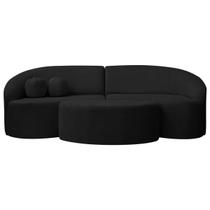 Sofá Orgânico Palermo 4 Lugares 210cm + Puff Bouclê - SOFA STORE