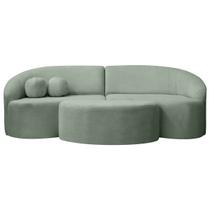 Sofá Orgânico Palermo 4 Lugares 210cm + Puff Bouclê - SOFA STORE