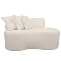 Sofá Orgânico Pequeno 2 lugares living 145 Cm Sala Recepção Clinica Consultório Bouclé -