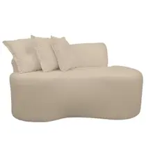 Sofá Orgânico Pequeno 2 lugares living 145 Cm Sala Recepção Clinica Consultório Bouclé