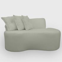 Sofá Orgânico Pequeno 2 lugares living 145 Cm Sala Recepção Clinica Consultório Bouclé -