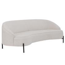 Sofá Orgânico Porto 03 Lugares 180cm Pés Preto Linho Off White - Nexta Casa