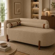 Sofá Orgânico Recamier Elegance Couro Legitimo Sofá Orgânico Recamier Elegance Couro Legitimo