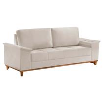 Sofá Orion 4 Lugares em Linho com Almofadas Soltas 210cm Aifos Cor Bege