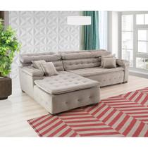 Sofá Orlando 2.20x1.90m com Chaise, Retrátil e Reclinável