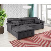 Sofá Orlando 2.20x2.10m com Chaise, Retrátil e Reclinável