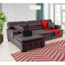 Sofá Orlando 2.40x1.70m com Chaise, Retrátil e Reclinável