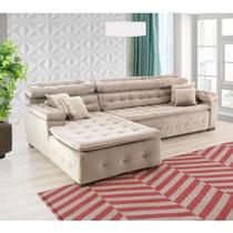 Sofá Orlando 2.40x1.90m com Chaise, Retrátil e Reclinável