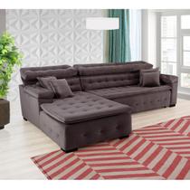 Sofá Orlando 2.40x1.90m com Chaise, Retrátil e Reclinável
