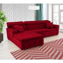 Sofá Orlando 2.40x2.10m com Chaise, Retrátil e Reclinável