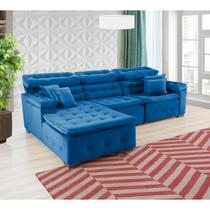 Sofá Orlando 2.80x1.90m com Chaise, Retrátil e Reclinável