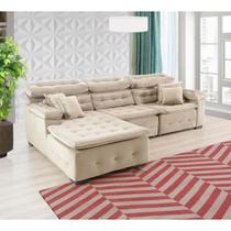 Sofá Orlando 2.80x2.10m com Chaise, Retrátil e Reclinável