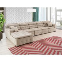 Sofá Orlando 4.20x1.90m com Chaise, Retrátil e Reclinável