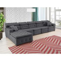 Sofá Orlando 4.20x1.90m com Chaise, Retrátil e Reclinável