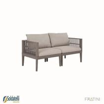 Sofá Outdoor Maui PP - 2 Lugares Cinza e Nude - Fratini