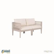 Sofá Outdoor Maui PP - 2 Lugares Cinza e Nude - Fratini