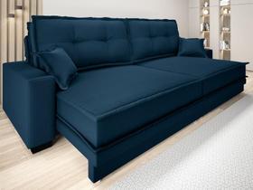 Sofá Palermo 2,80m Retrátil e Reclinável Velosuede Petroleo - NETSOFAS