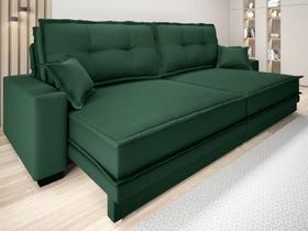 Sofá Palermo 2,80m Retrátil e Reclinável Velosuede Verde - NETSOFAS