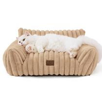 Sofá para Pets Bedsure - Fofo e Confortável em Veludo Cotelê Bege