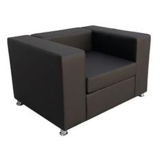 Sofá para Recepção de Escritório Linha Taranto Preto