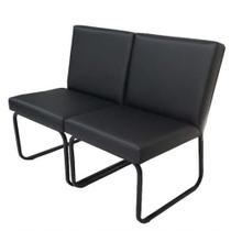 Sofá Para Sala De Espera E Recepção Linha Foggia Preto Sofá Para Sala De Espera E Recepção Linha Foggia Preto