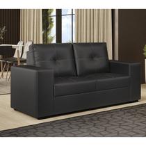 Sofá para Sala de Estar 02 Lugares 155cm San Diego Preto Sofá para Sala de Estar 02 Lugares 155cm San Diego Preto