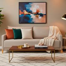 Sofá para Sala de Estar 2 Lugares Pés de Madeira Eudora Sofá para Sala de Estar 2 Lugares Pés de Madeira Eudora