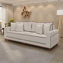 Sofá para Sala de Estar Living 04 Lugares 216cm Montes Claros