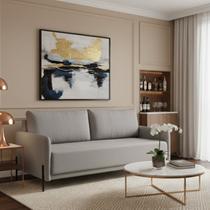 Sofá para Sala de Estar Living Clássico 202cm Pés de Ferro Londres Sofá para Sala de Estar Living Clássico 202cm Pés de Ferro Londres