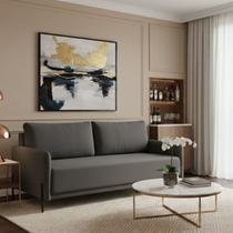 Sofá para Sala de Estar Living Clássico 202cm Pés de Ferro Londres Sofá para Sala de Estar Living Clássico 202cm Pés de Ferro Londres