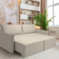 Sofá para Sala de Estar Retrátil 198cm x 85cm Tecido Safira 02 Paris Sofá para Sala de Estar Retrátil 198cm x 85cm Tecido Safira 02 Paris