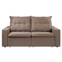 Sofá Para Sala Reclinável Estofado Berlim 200cm Veludo Castor