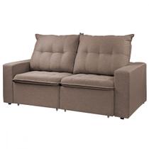 Sofá Para Sala Reclinavel Estofado Berlim 200cm Veludo Castor