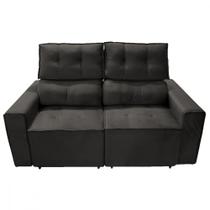 Sofá Para Sala Reclinavel Estofado Price 180cm Veludo