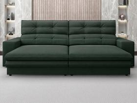 Sofá Pegasus 2,00m Assento Retrátil e Reclinável Velosuede Verde - NETSOFAS