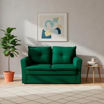 Sofá pequeno 02 Lugares 150cm Mobi Suede Herrero