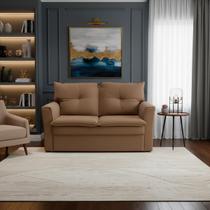Sofá pequeno 02 Lugares 150cm Mobi Suede Herrero