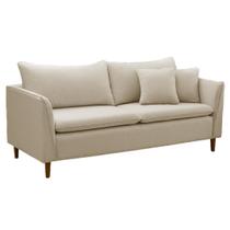 Sofá Pequeno Namoradeira 2 Lugares 1,44m Living Kassia Linho Bege LansofBR