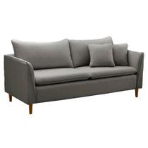 Sofá Pequeno Namoradeira 2 Lugares 1,44m Living Kassia Linho Cinza LansofBR