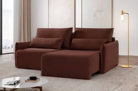 Sofá Pequim Retrátil e Reclinável Caixa Zero 220m Movenzo Estofados