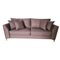 Sofá Pierri 200cm Tecido Acquablock Interno Pé Aço Marrom