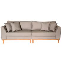 Sofá Pierri Bipartido Tecido Acquablock Pé Base Madeira 230cm