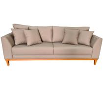 Sofá Pierri Tecido Acquablock Pé Base Madeira 200cm