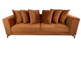 Sofá Pietro Veludo Terracota 2,20cm