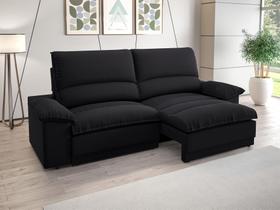 Sofá Plaza 2,00m com Molas no Assento Retrátil e Reclinável Velosuede - NETSOFAS Sofá Plaza 2,00m com Molas no Assento Retrátil e Reclinável Velosuede - NETSOFAS