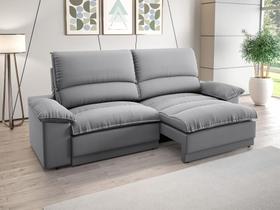 Sofá Plaza 2,00m com Molas no Assento Retrátil e Reclinável Velosuede - NETSOFAS