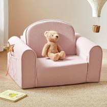 Sofá plegable infantil Tiny Land 2 en 1 para niños pequeños, rosa Sofá plegable infantil Tiny Land 2 en 1 para niños pequeños, rosa