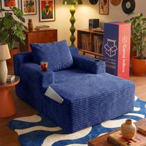 Sofá Poltrona Hydi. com Molas Ensacadas Boost Tech Tecido Velourê Cama inBox