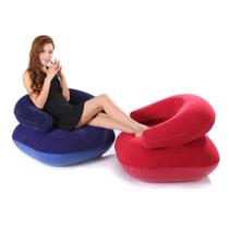 Sofa poltrona inflavel ultra lounge cadeira cama colchao portatil quarto sala jardim piscina com kit reparo luxo - MAKEDA